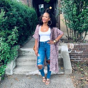 BCBGeneration Kaleidoscope Floral Duster (Rose)